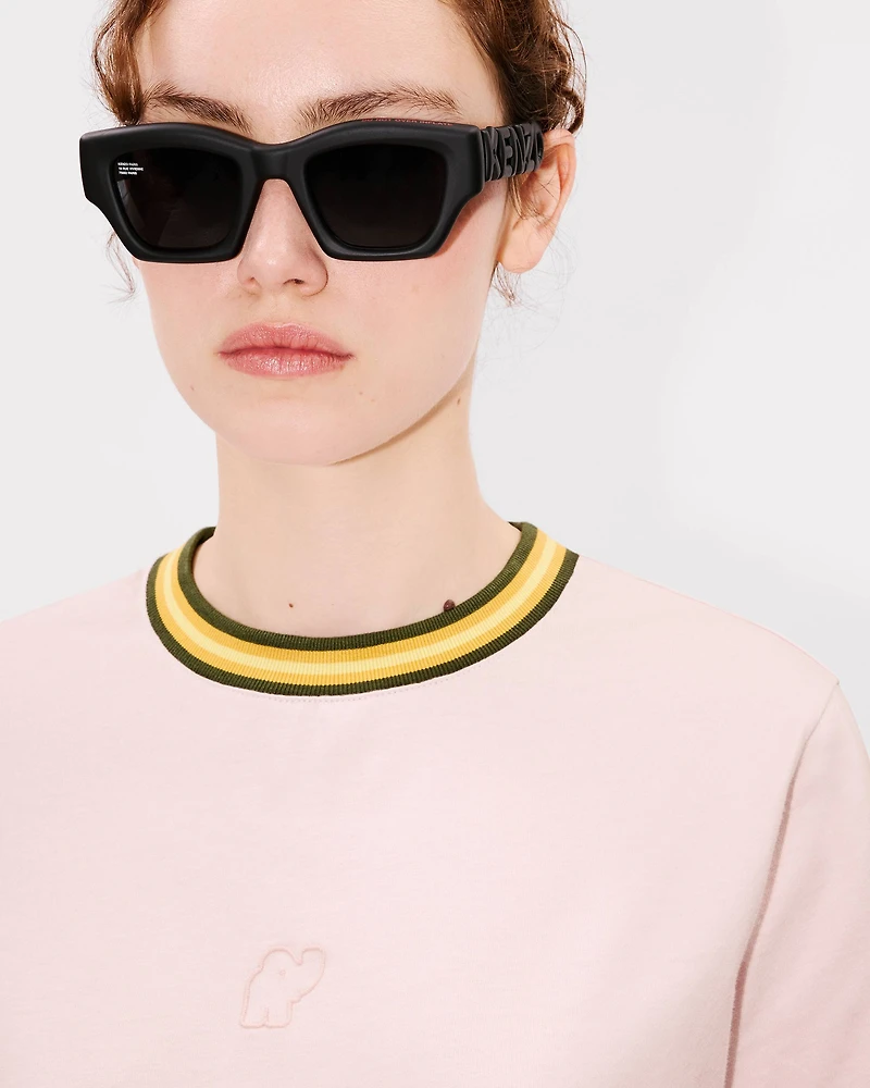 'KENZO Elephant Logo' embroidered loose T-shirt cotton
