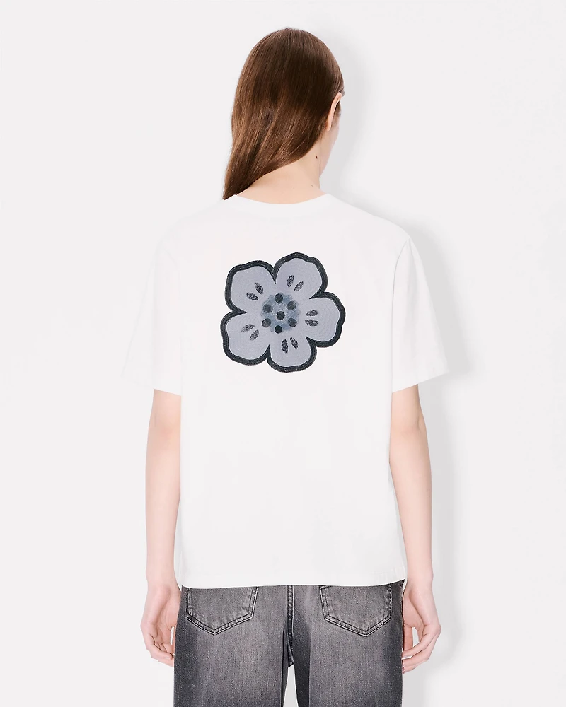 'Boke Flower' embroidered relax T-shirt