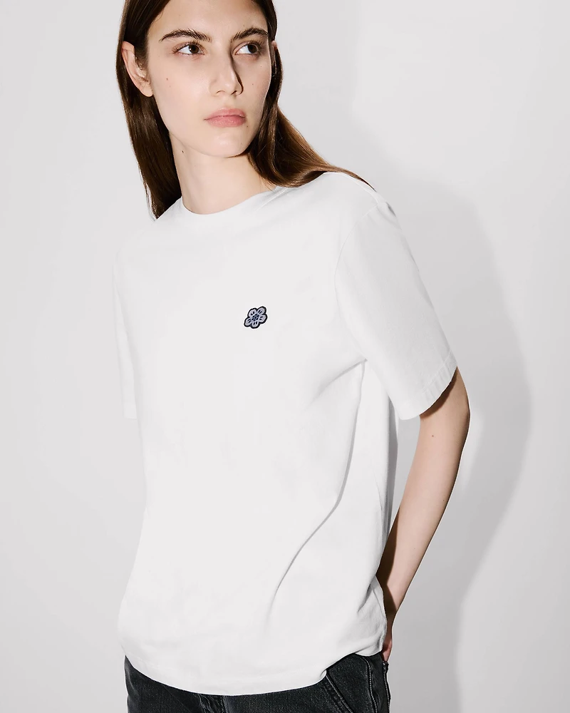 'Boke Flower' embroidered relax T-shirt