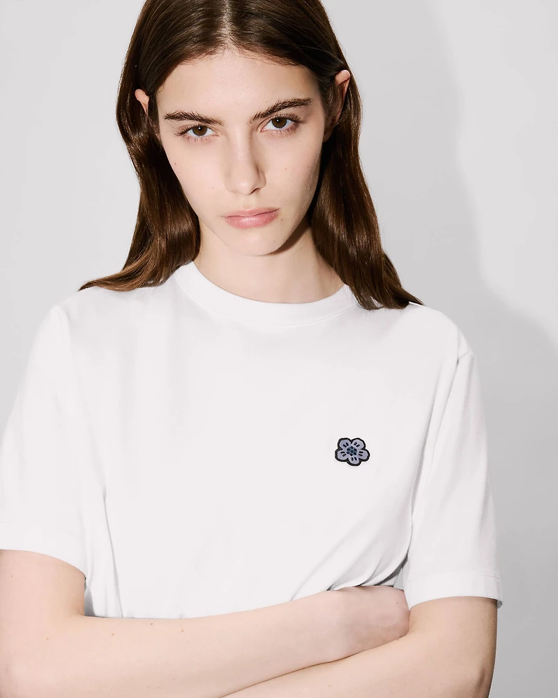 'Boke Flower' embroidered relax T-shirt
