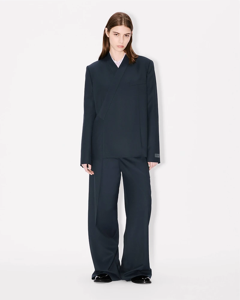 'KENZO Weave' kimono blazer wool jacquard