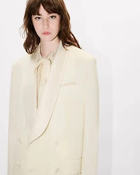 Shawl collar blazer virgin wool