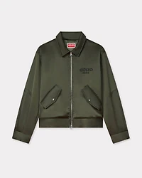 'Boke Flower' padded blouson mixed satin