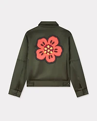 'Boke Flower' padded blouson mixed satin