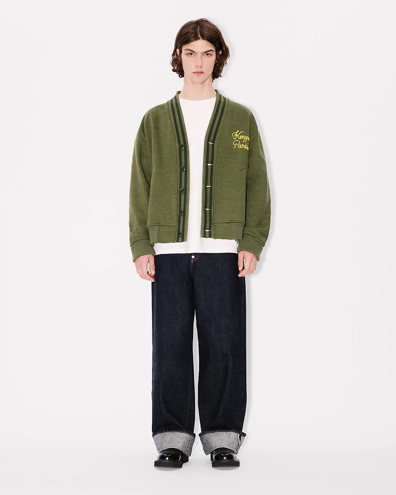 'KENZO Paris Chainstitch' embroidered cardigan cotton