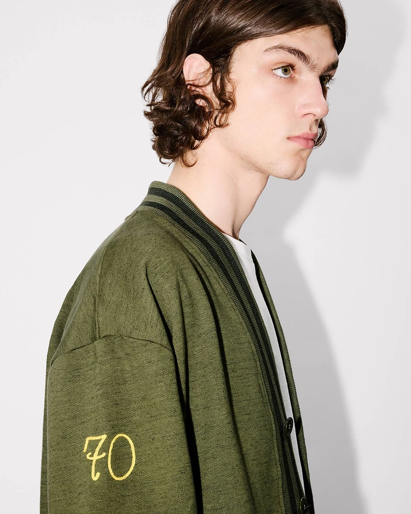 'KENZO Paris Chainstitch' embroidered cardigan cotton