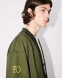 'KENZO Paris Chainstitch' embroidered cardigan cotton