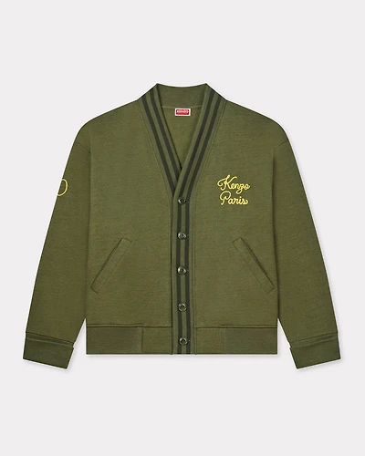 'KENZO Paris Chainstitch' embroidered cardigan cotton