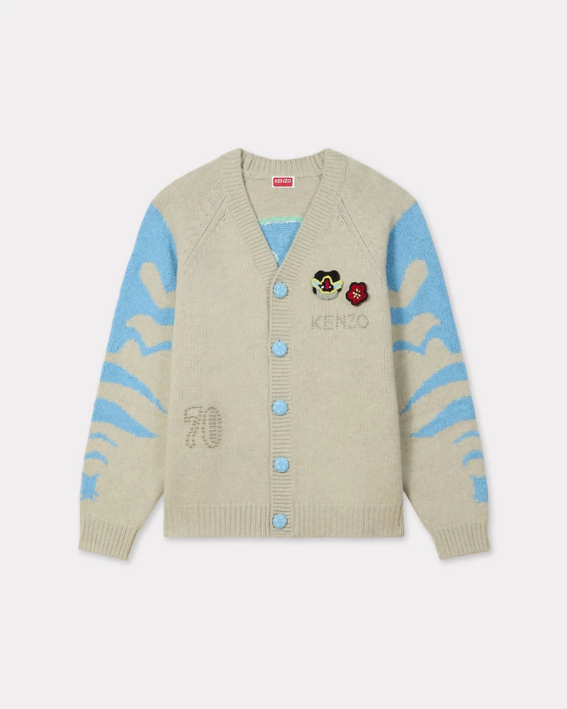 'KENZO Pachinko' embroidered cardigan wool cotton