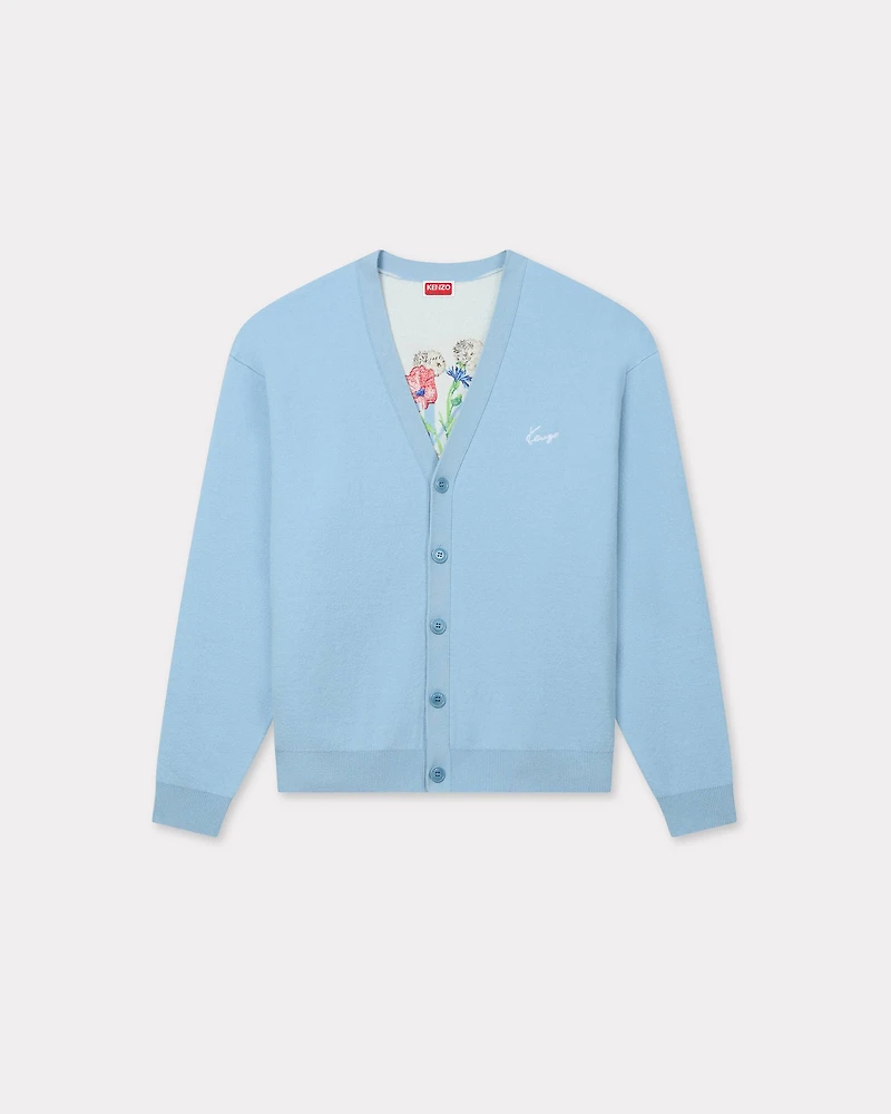'KENZO Archive Bouquet' embroidered cardigan cotton wool