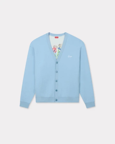 'KENZO Archive Bouquet' embroidered cardigan cotton wool