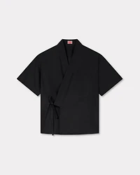 Kimono short sleeve shirt cotton poplin