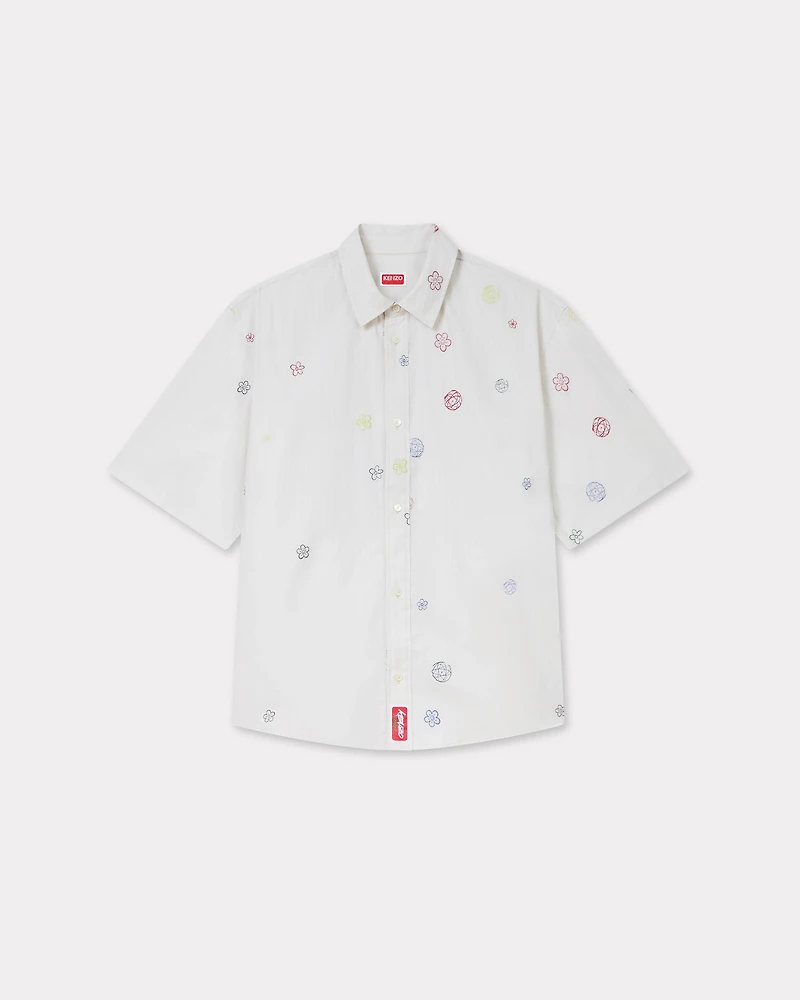 'Kenzo x Futura 2000' embroidered short sleeve shirt cotton poplin