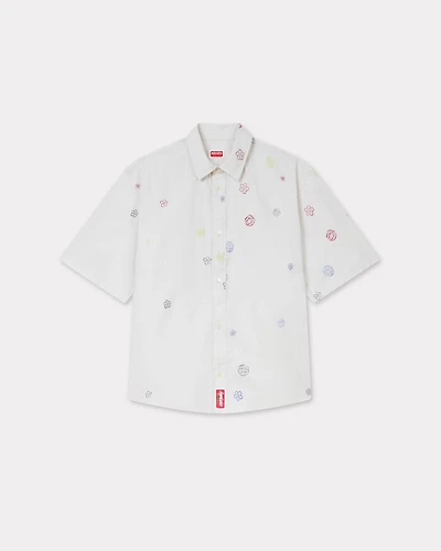 'Kenzo x Futura 2000' embroidered short sleeve shirt cotton poplin