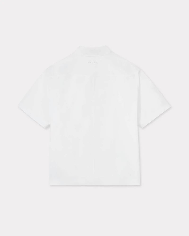 Kimono short sleeve shirt cotton poplin