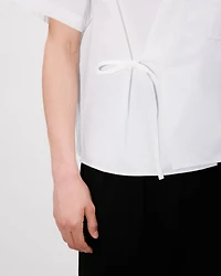 'KENZO Elephant Logo' kimono short sleeve shirt cotton poplin