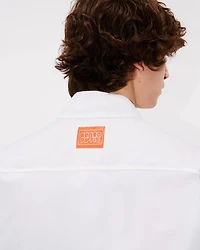 'KENZO Elephant Logo' kimono short sleeve shirt cotton poplin