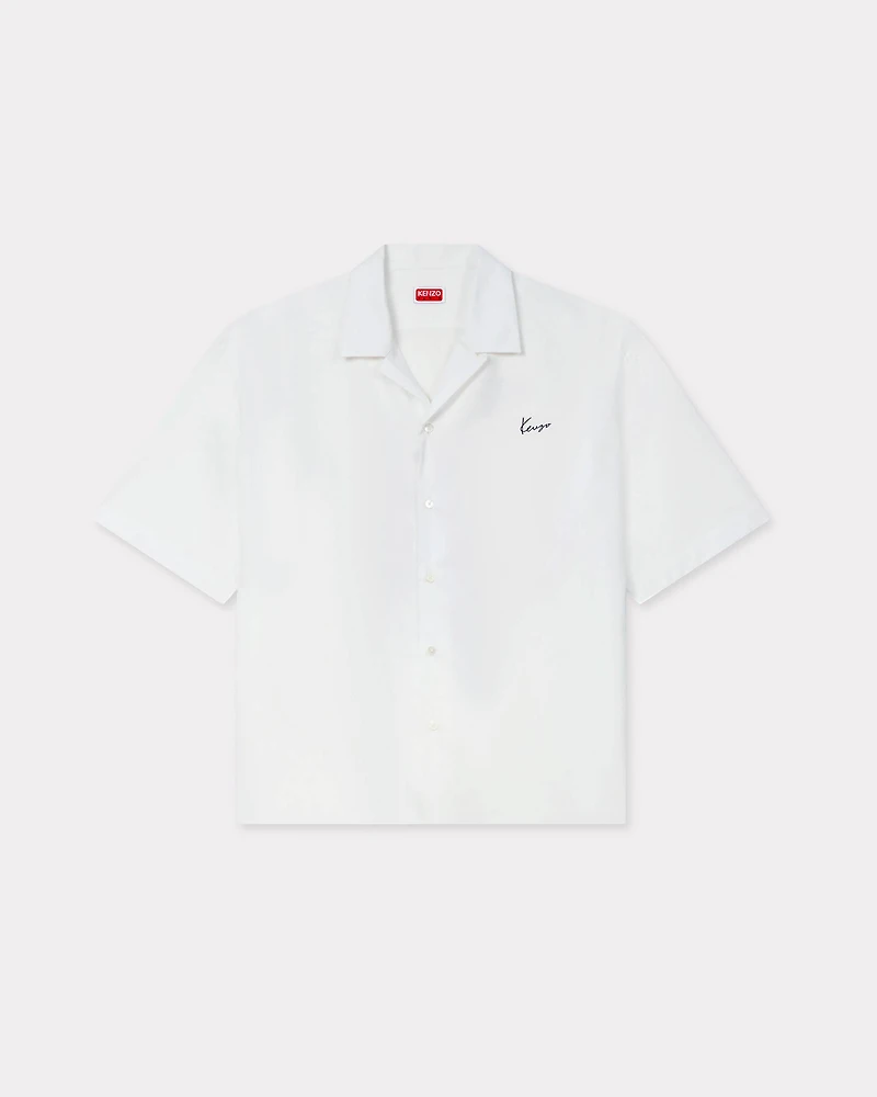 'KENZO Archive Bouquet' hawaiian short sleeve shirt cotton poplin