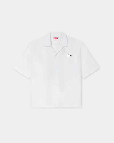 'KENZO Archive Bouquet' hawaiian short sleeve shirt cotton poplin
