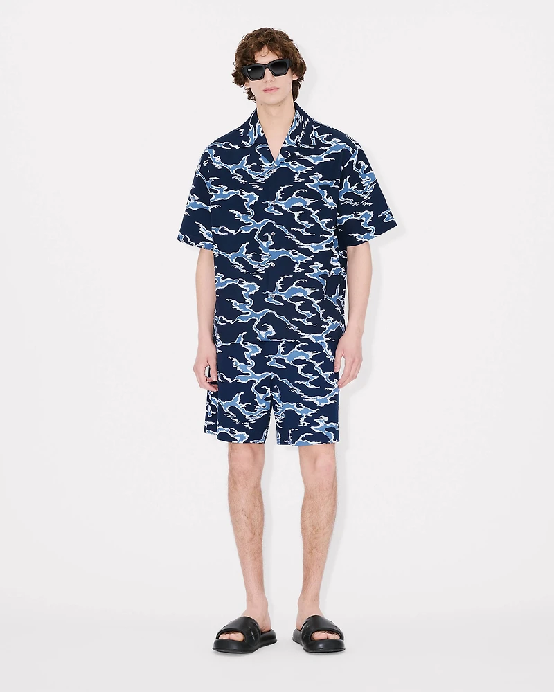 'KENZO Ocean Camo' hawaiian short sleeve shirt cotton