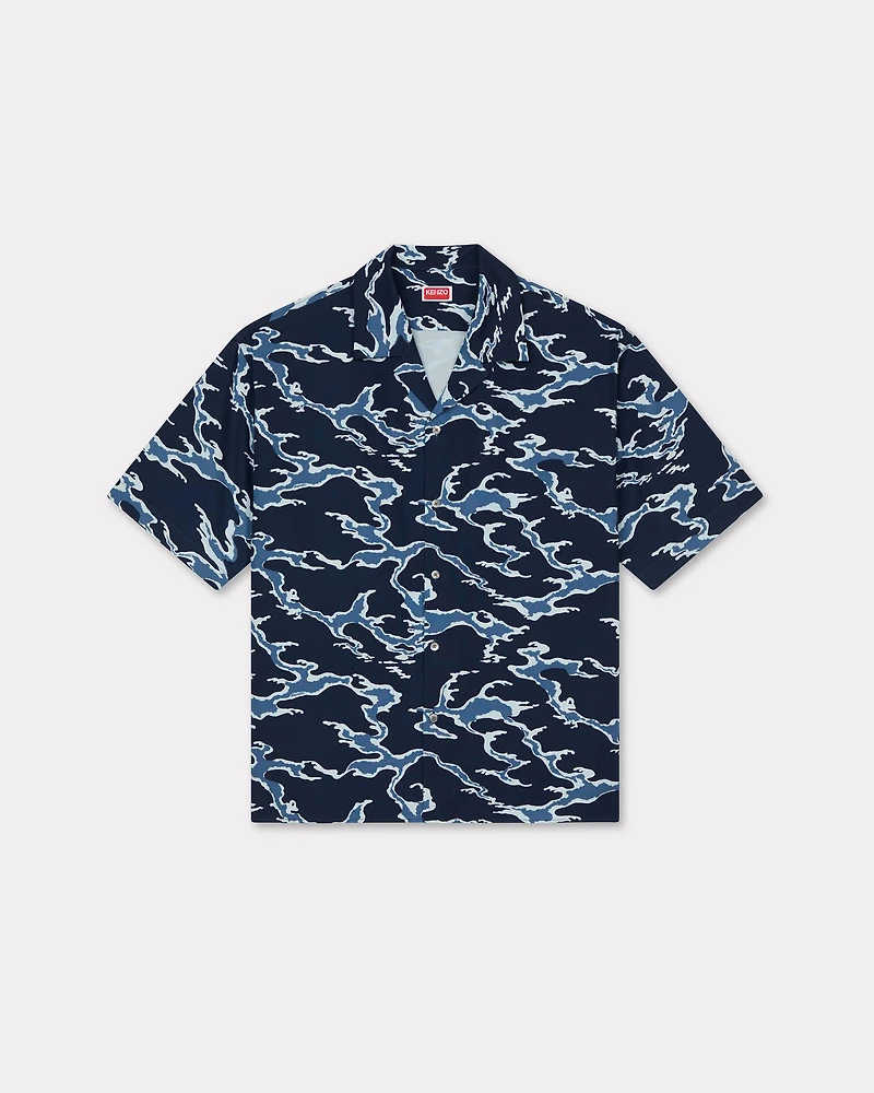'KENZO Ocean Camo' hawaiian short sleeve shirt cotton