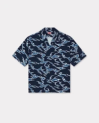 'KENZO Ocean Camo' hawaiian short sleeve shirt cotton