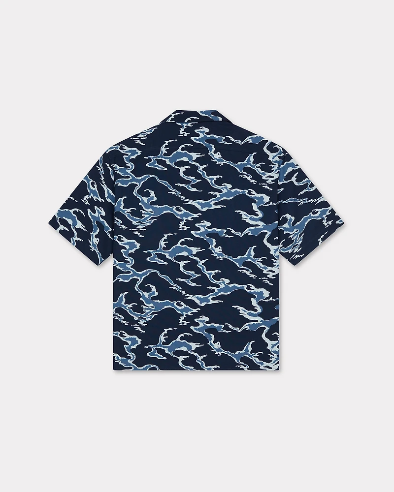 'KENZO Ocean Camo' hawaiian short sleeve shirt cotton