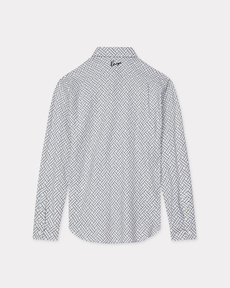 'KENZO Weave' regular shirt cotton jacquard