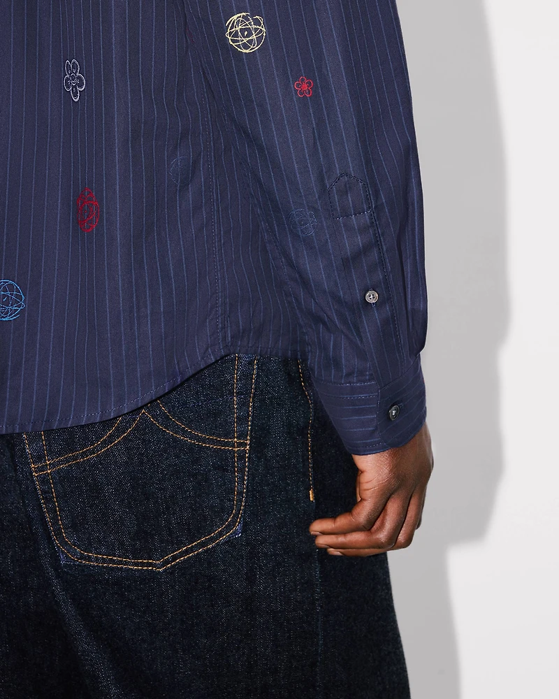 'Kenzo x Futura 2000' embroidered casual shirt cotton poplin