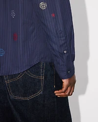 'Kenzo x Futura 2000' embroidered casual shirt cotton poplin