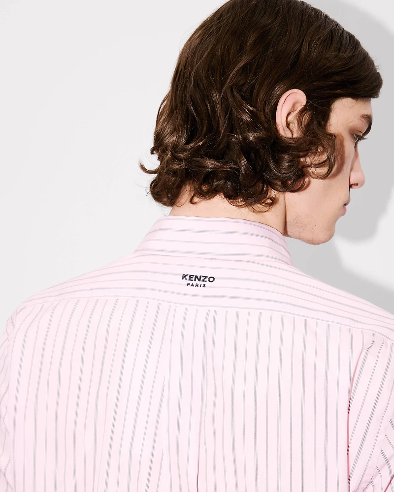 'Boke Flower' embroidered casual shirt cotton poplin