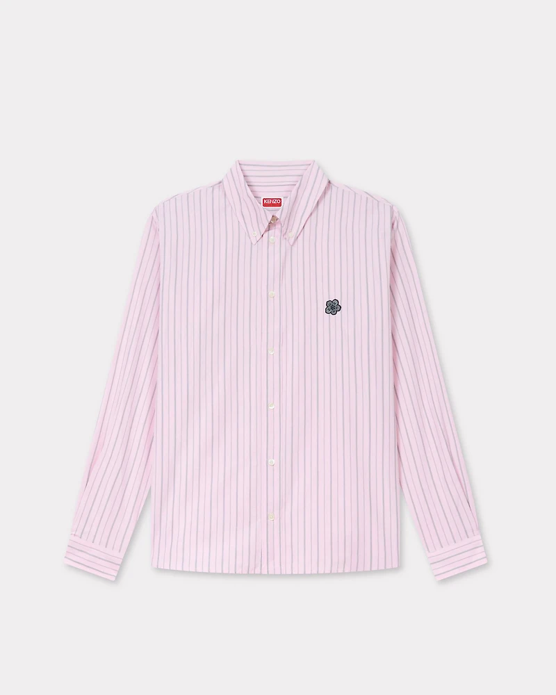 'Boke Flower' embroidered casual shirt cotton poplin