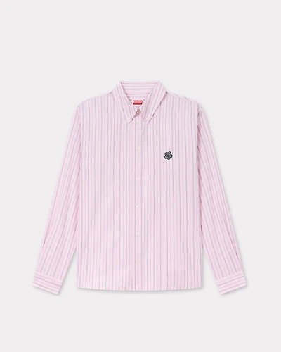 'Boke Flower' embroidered casual shirt cotton poplin