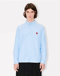 'Boke Flower' embroidered casual shirt cotton oxford