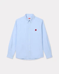 'Boke Flower' embroidered casual shirt cotton oxford