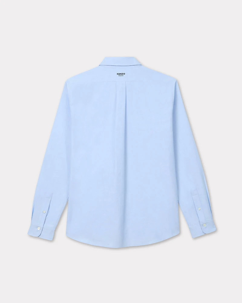 'Boke Flower' embroidered casual shirt cotton oxford