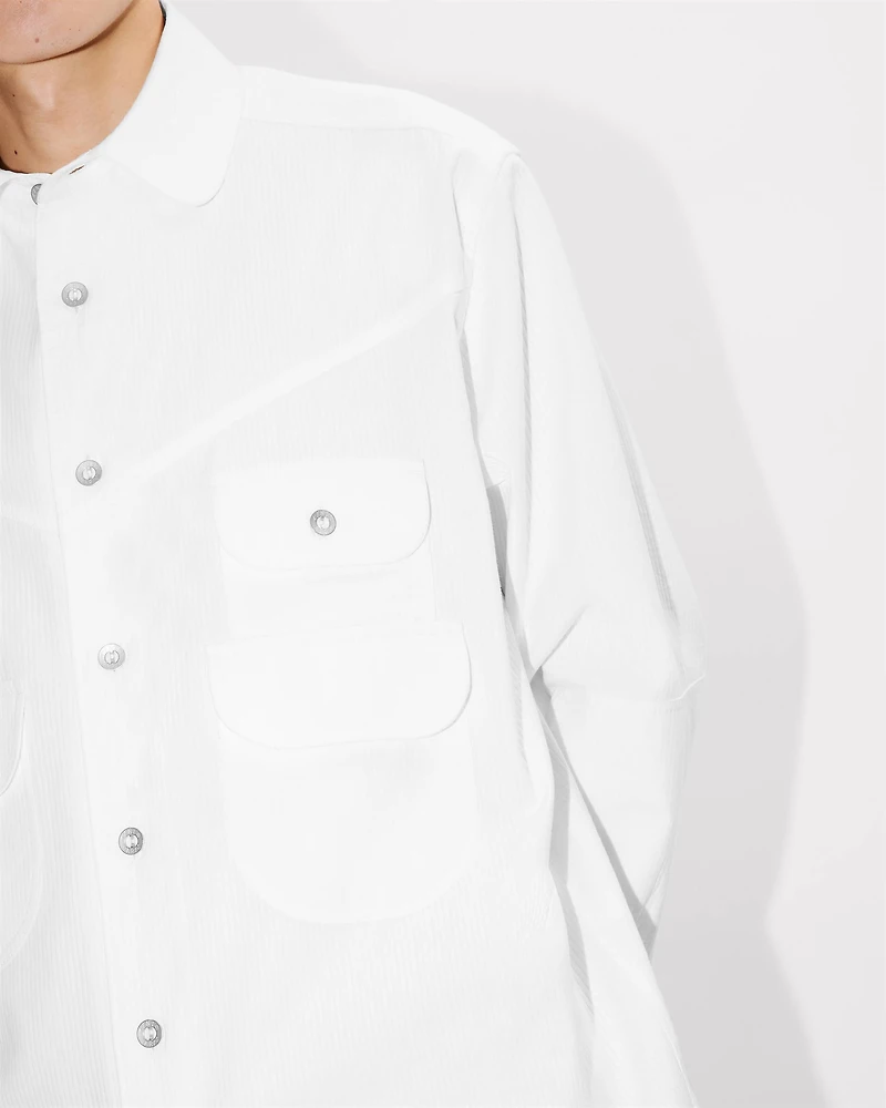 Workwear overshirt textured cotton