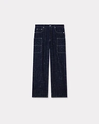 'KENZO Weave' cargo monkey fit jeans Japanese denim