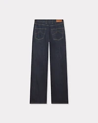 Turn up wide fit jeans Japanese denim
