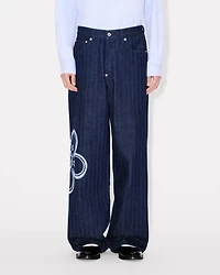 'Kenzo x Futura 2000' turn up wide fit jeans Japanese denim