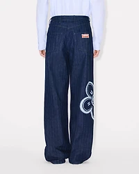 'Kenzo x Futura 2000' turn up wide fit jeans Japanese denim