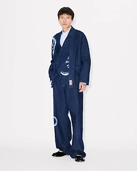 'Kenzo x Futura 2000' turn up wide fit jeans Japanese denim