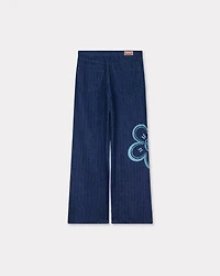 'Kenzo x Futura 2000' turn up wide fit jeans Japanese denim