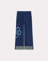 'Kenzo x Futura 2000' turn up wide fit jeans Japanese denim