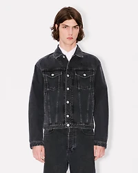 'Boke Flower' embroidered trucker jacket japanese denim