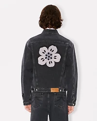 'Boke Flower' embroidered trucker jacket japanese denim