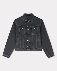 'Boke Flower' embroidered trucker jacket japanese denim