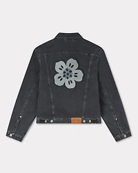 'Boke Flower' embroidered trucker jacket japanese denim