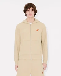 'KENZO Elephant Logo' embroidered full-zip hoodie cotton