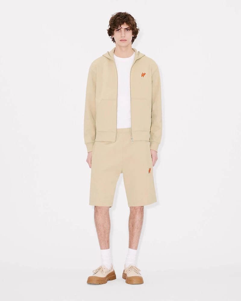 'KENZO Elephant Logo' embroidered full-zip hoodie cotton